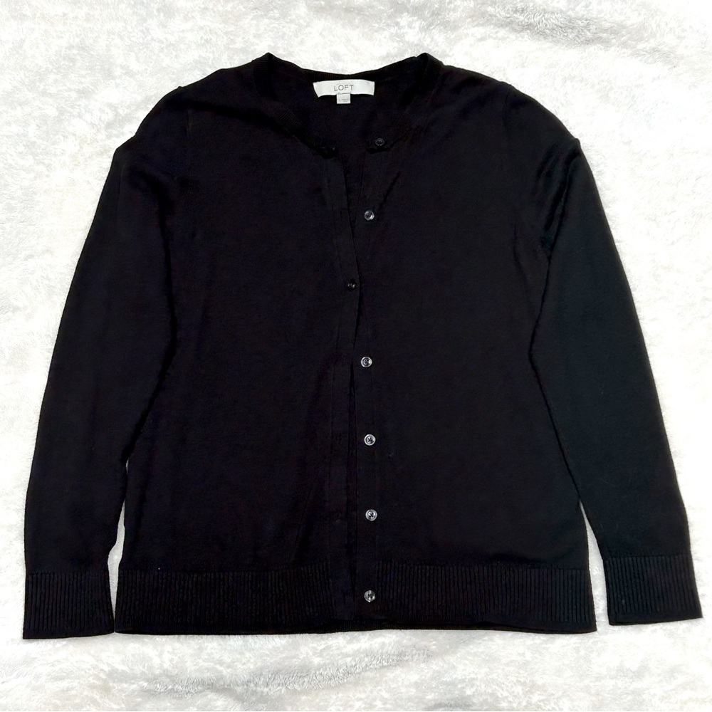 Ann Taylor Loft Crewneck Cardigan Sweater